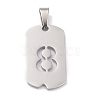 Non-Tarnish 304 Stainless Steel Pendants STAS-O127-B08-1