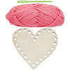 DIY Heart Wood Knitting Loom Kits DIY-CY0003-10A-7