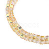 Electroplate Transparent Glass Beads Strands EGLA-N002-28-C07-2