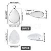 50Pcs 304 Stainless Steel Pendant Cabochon Settings STAS-UN0042-64-4