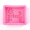 Word Spring Silicone Molds X-DIY-R078-21-2