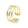 Ion Plating(IP) 304 Stainless Steel Open Cuff Ring RJEW-L109-045G-1