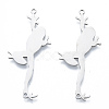 Non-Tarnish 201 Stainless Steel Connector Charms STAS-N090-LA946-1-2