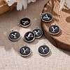 Platinum Plated Alloy Charms LS-ENAM-S118-02Y-P-5