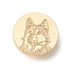 Golden Tone Wax Seal Brass Stamp Heads AJEW-U008-03G-09-1