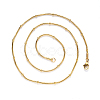 PVD Vacuum Plating 304 Stainless Steel Round Snake Chain Necklace NJEW-S420-009A-G-3