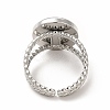 Non-Tarnish 304 Stainless Steel Open Cuff Ring Settings X-RJEW-B027-29P-2
