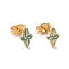 Enamel Star Stud Earrings with 316L Surgical Stainless Steel Pins EJEW-P204-01G-2