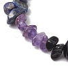 Chakra Natural Obsidian & Amethyst & Lapis Lazuli & Green Aventurine & Tiger Eye & Red Aventurine & Red Jasper BJEW-JB10777-01-4