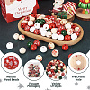 140Pcs 7 Styles Painted Natural Wood European Beads WOOD-TA0001-65-6