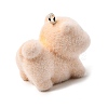Flocking Opaque Resin Pendants RESI-G128-01D-2