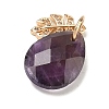 Natural Amethyst Pendants G-K422-02KCG-03-2
