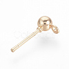 Iron Ball Stud Earring Findings LS-X-KK-R071-09RG-2