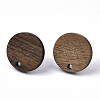 Walnut Wood Stud Earring Findings X-MAK-N033-008-2