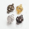 Alloy Rhinestone Magnetic Clasps with Loops PALLOY-M149-01-RS-1
