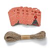 Rectangle Christmas Theme Kraft Paper Cord Display Cards CDIS-K003-02C-1