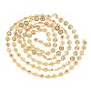 Ion Plating(IP) 304 Stainless Steel Flat Round with Flower Link Chains STAS-N092-125-2