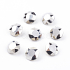 Pointed Back & Back Plated Glass Rhinestone Cabochons RGLA-J012-8mm-001CA-1