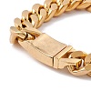 Ion Plating(IP) 304 Stainless Steel Curb Chains Bracelet for Women BJEW-E107-10G-4