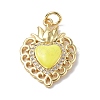 Eco-Friendly Rack Plating Brass Micro Pave Cubic Zirconia Pendants KK-F845-33G-01-1