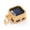 Real 18K Gold Plated Brass Inlaid Cubic Zirconia Charms ZIRC-L100-073G-4