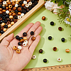 400Pcs 5 Styles Wooden Beads WOOD-DC0001-40-3