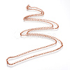Iron Rolo Chains Necklace Making X-MAK-R015-60cm-R-2