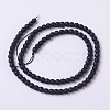 Synthetic Black Stone Beads Strands X-G-C059-4mm-1-2