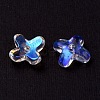 Transparent Spray Painted Glass Beads GLAA-YW0003-10-4