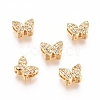 Brass Micro Pave Cubic Zirconia Multi-Strand Links ZIRC-G161-30G-01-1