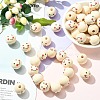 Printed Natural Wood European Beads LS-WOOD-T019-13B-01-4