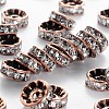 Brass Rhinestone Spacer Beads RB-A014-Z10mm-01R-NF-1