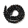 Natural Black Agate Beads Strands G-A246-8mm-04-6