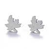 Non-Tarnish Autumn Theme Unisex 304 Stainless Steel Stud Earrings X-EJEW-E254-10P-1