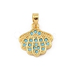 Ocean Brass & Rhinestone Pendants RB-CBA4B36-04G-08-1