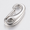 Tarnish Resistant 304 Stainless Steel Push Gate Snap Keychain Clasp Findings STAS-K167-02P-A-2