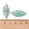 Natural Amazonite Carved Pendants G-H357-04G-04-2