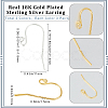 2 Colors 925 Sterling Silver Earring Hooks STER-BBC0006-24A-2