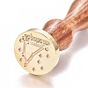 Brass Wax Seal Stamp AJEW-EO44-B07-1