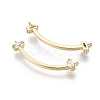 Brass Micro Pave Cubic Zirconia Links Connectors X-KK-S356-103-NF-2
