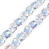 Electroplate Glass Beads Strands EGLA-N012-07B-1