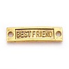 Tibetan Style Links connectors for Friendship TIBE-4270-AG-FF-2