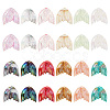 Olycraft 24Pcs 12 Colors Grandient Color Resin Pendants RESI-OC0001-55-1