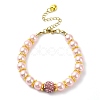 Glass Imitation Pearl Beaded Bracelets for Women BJEW-JB10034-02-1