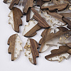 Transparent Resin & Wood Cabochons X-RESI-Q210-015A-A01-1