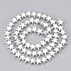 Electroplate Non-magnetic Synthetic Hematite Beads Strands G-T061-182S-2