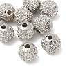 Round Brass Micro Pave Cubic Zirconia Beads LS-X-ZIRC-N016-01P-8mm-3