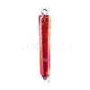Electroplated Natural Quartz Pendants G-P315-B01-07P-1