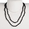 Twist Glass Beaded Necklaces NJEW-PH00661-1