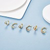 Cubic Zirconia Snake Hoop Earrings with Enamel EJEW-SZ0001-87D-6